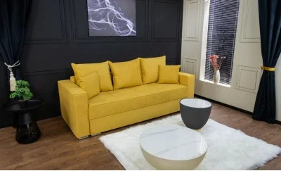 Canapea Extensibilă Claudia Memory Mini Muștar - Nice Velvet 13