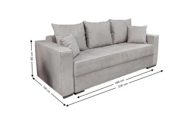 Canapea Extensibilă Claudia Memory Mini, Bej cenusiu