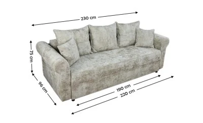 Canapea Extensibilă Elsa Bonell Mini, Bej