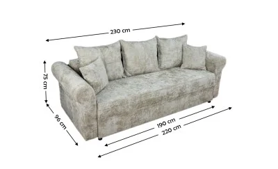 Canapea Extensibilă Elsa Memory Mini, Bej