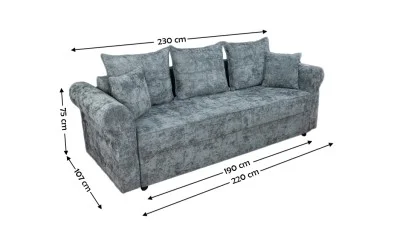 Canapea Extensibilă Elsa Bonell Max, Gri