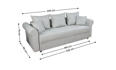 Canapea Extensibilă Elsa Memory Mini, Gri