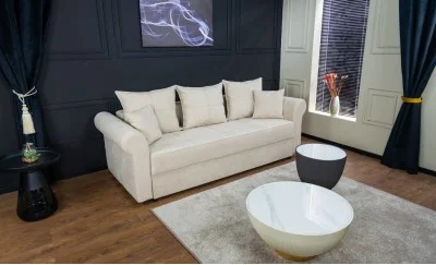 Canapea Extensibilă Elsa Memory Mini Bej - Lemon 01