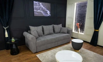 Canapea Extensibilă Elsa Bonell Max, Gri inchis