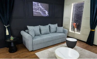 Canapea Extensibilă Elsa Memory Max, Gri albastrui