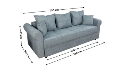 Canapea Extensibilă Elsa Bonell Max, Gri albastrui