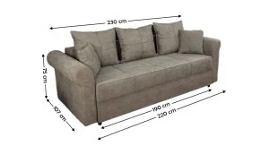 Canapea Extensibilă Elsa Memory Mini, Maro deschis