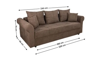 Canapea Extensibilă Elsa Memory Mini, Maro