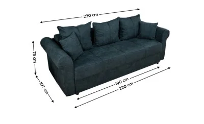 Canapea Extensibilă Elsa Bonell Max, Gri inchis