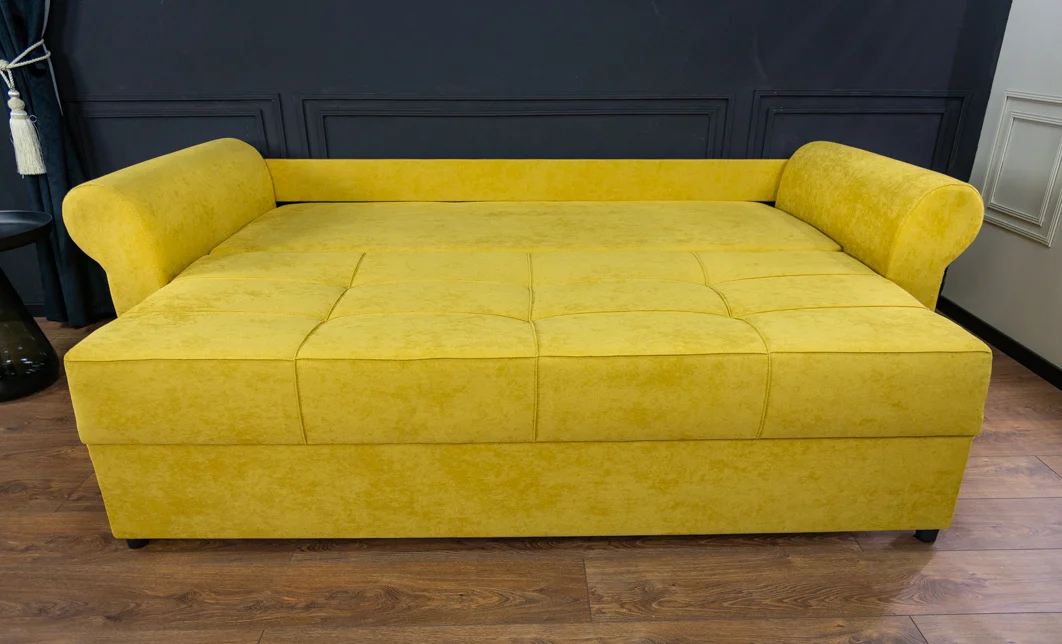 Canapea Extensibilă Elsa Memory Mini, Mustar