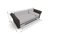 Canapea Extensibilă Mona Bonell Mini, Crem/Maro 5