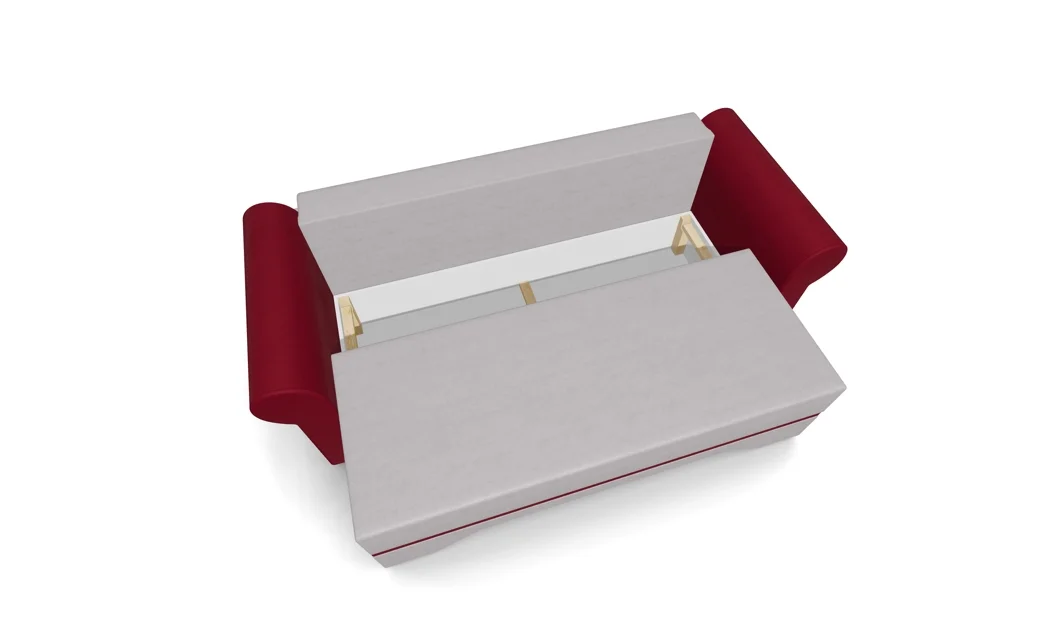 Canapea Extensibilă Mona Bonell Mini, Crem/Rosu 4