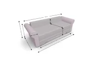 Canapea Extensibilă Mona Bonell Mini, Crem/Violet 5