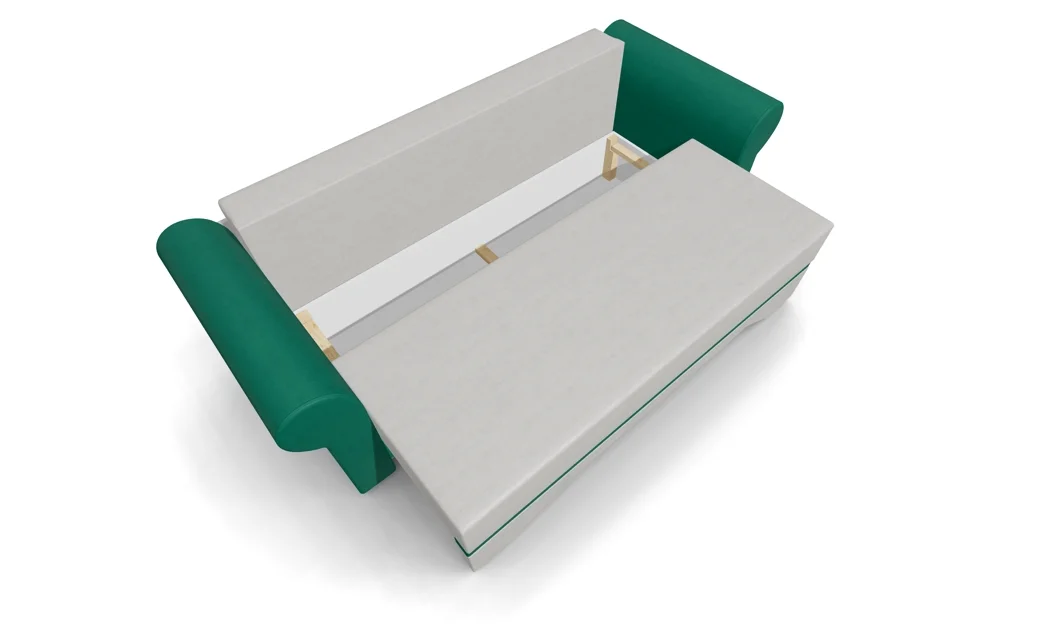 Canapea Extensibilă Mona Bonell Mini, Bej deschis/Verde 4