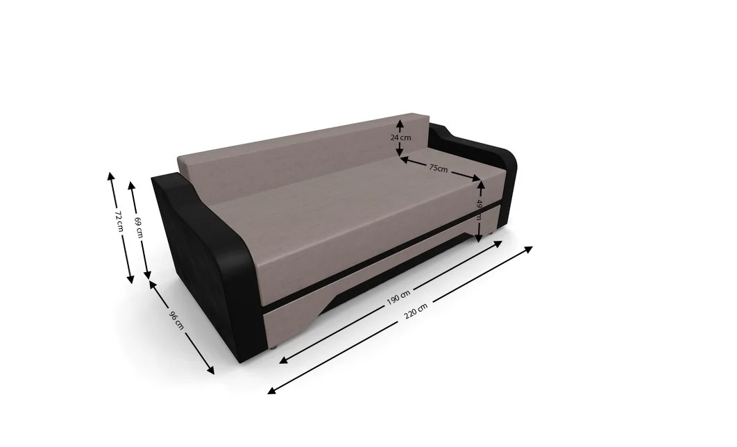 Canapea Extensibila Royal Mini, Maro deshis 4