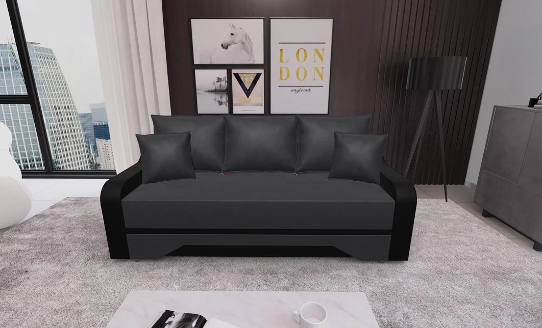 Canapea Extensibila Royal Mini, Gri carbune