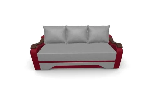 Canapea Extensibila Sally Mini, Gri/Rosu