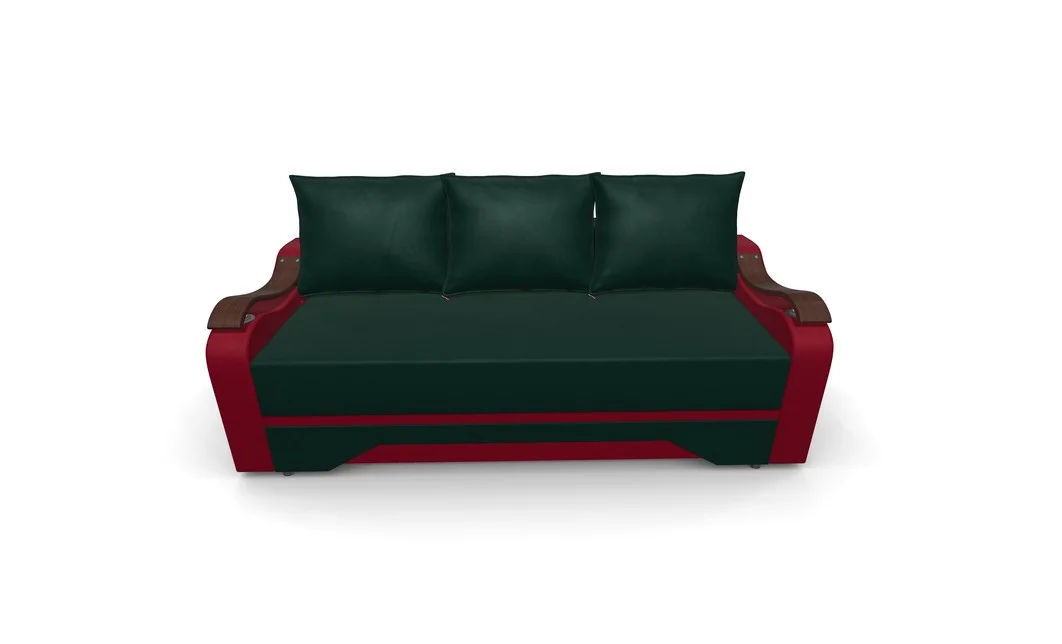 Canapea Extensibila Sally Mini, Verde/Rosu 7