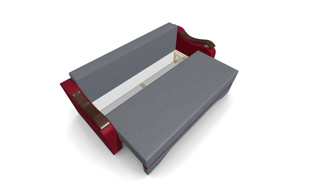 Canapea Extensibila Sally Mini, Gri antracit/Rosu 6