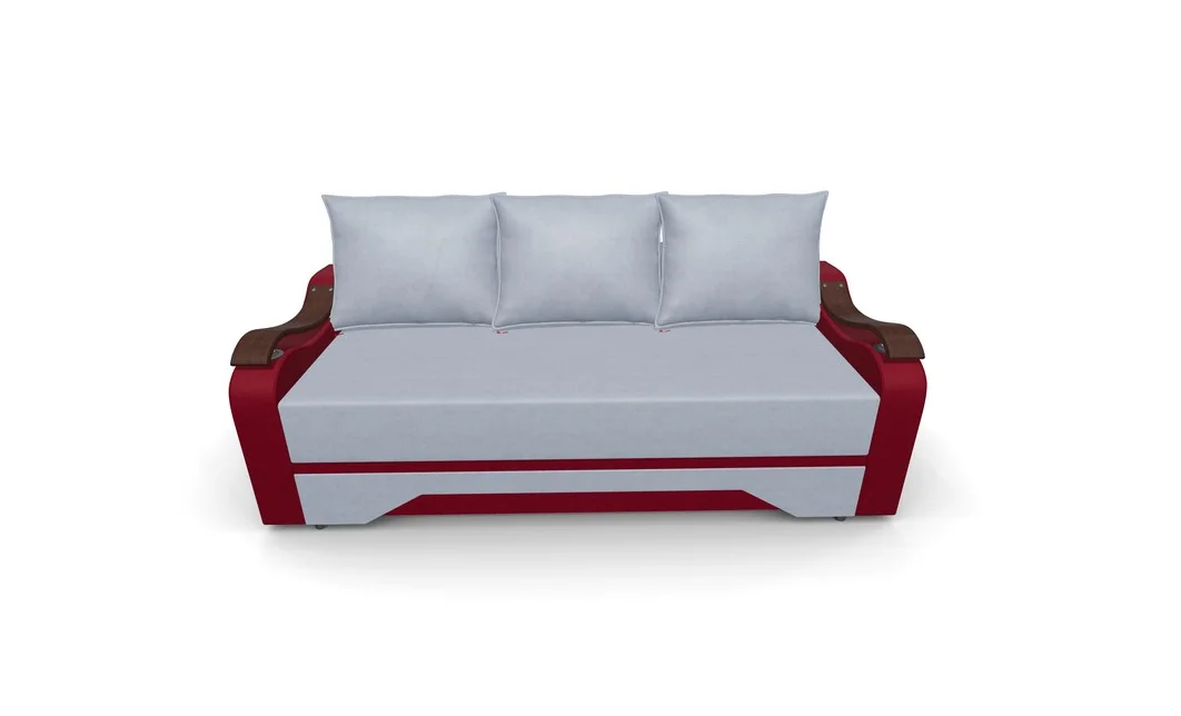 Canapea Extensibila Sally Mini, Argintiu/Rosu 5