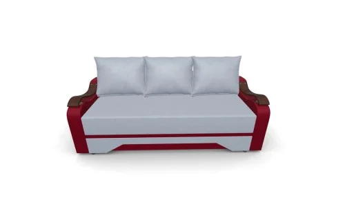 Canapea Extensibila Sally Mini, Argintiu/Rosu