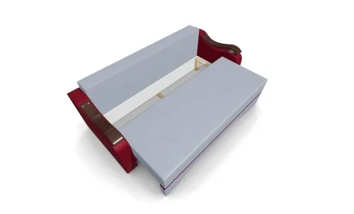 Canapea Extensibila Sally Mini, Argintiu/Rosu