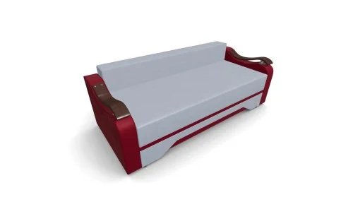 Canapea Extensibila Sally Mini, Argintiu/Rosu