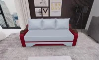 Canapea Extensibila Sally Mini, Argintiu/Rosu 1