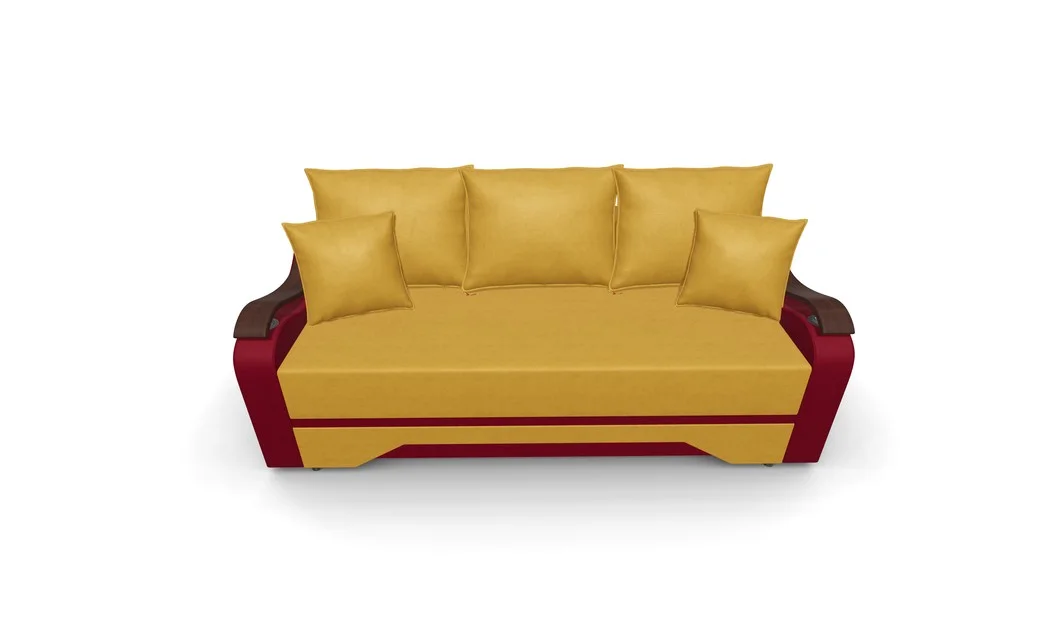 Canapea Extensibila Sally Mini, Galben/Rosu 5