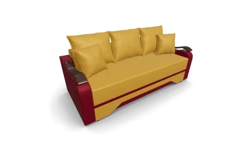 Canapea Extensibila Sally Mini, Galben/Rosu