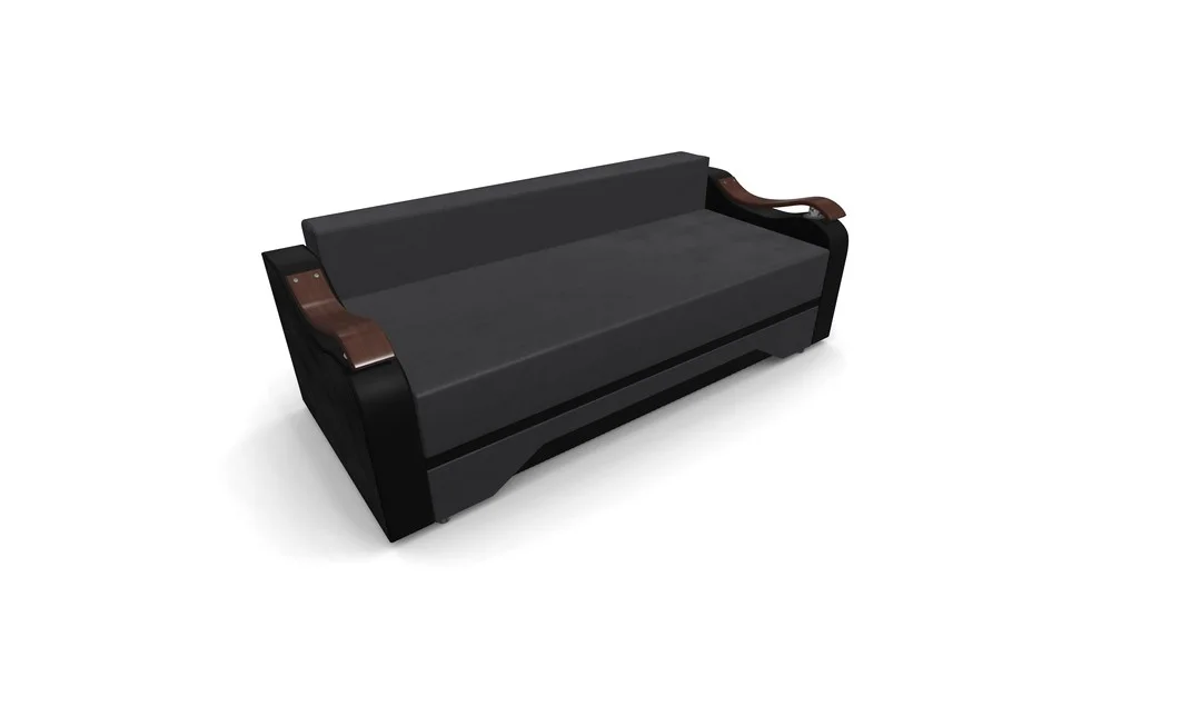 Canapea Extensibila Sally Mini, Gri carbune/Negru 7