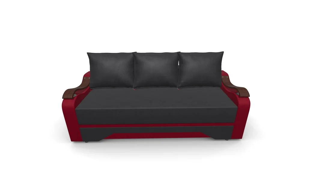 Canapea Extensibila Sally Mini, Gri carbune/Rosu 8