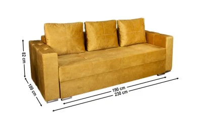 Canapea Extensibilă Vegas Memory Mini, Mustar