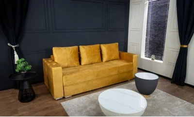 Canapea Extensibilă Vegas Memory Max, Mustar