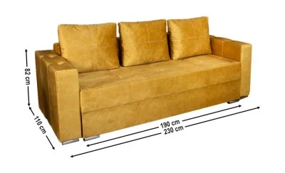Canapea Extensibilă Vegas Memory Max, Mustar