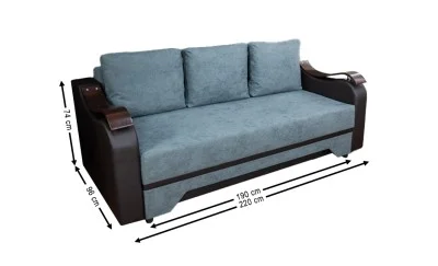 Canapea Extensibilă Sally Bonell Mini, Gri antracit - Lemon 56