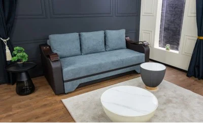 Canapea Extensibilă Sally Bonell Mini, Gri antracit - Lemon 56