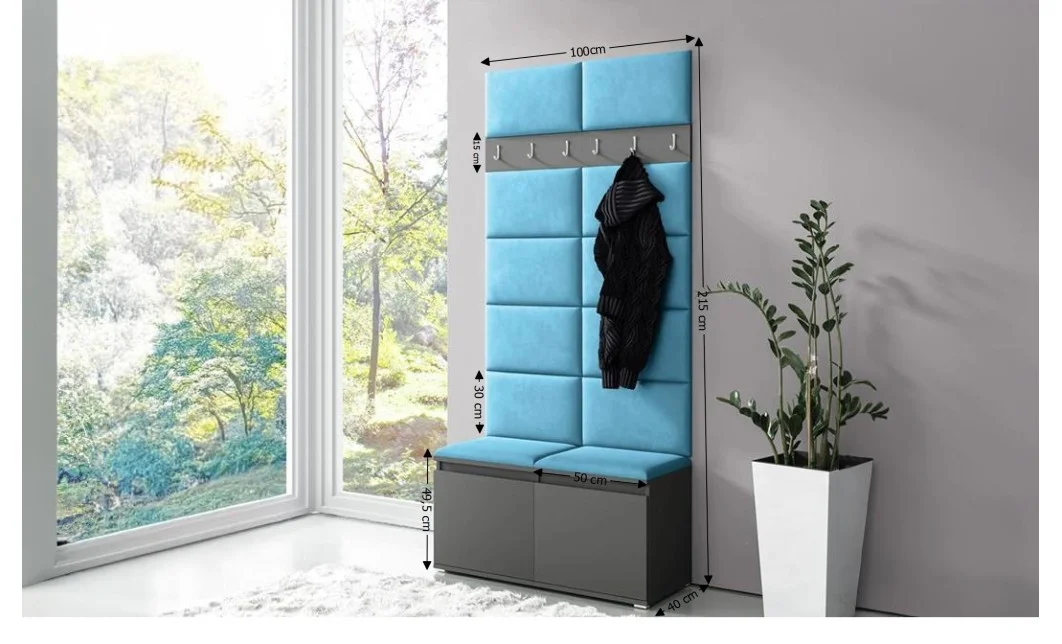 Cuier Hol Max 1, Grafit/Albastru - Trinity 13 1