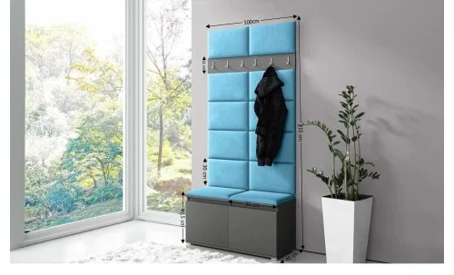 Cuier Hol Max 1, Grafit/Albastru - Trinity 13