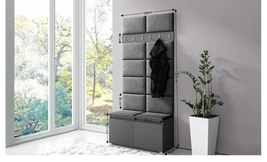 Cuier Hol Max 1, Grafit/Gri - Trinity 15 1