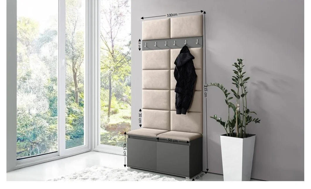 Cuier Hol Max 1, Grafit/Bej - Trinity 2 1