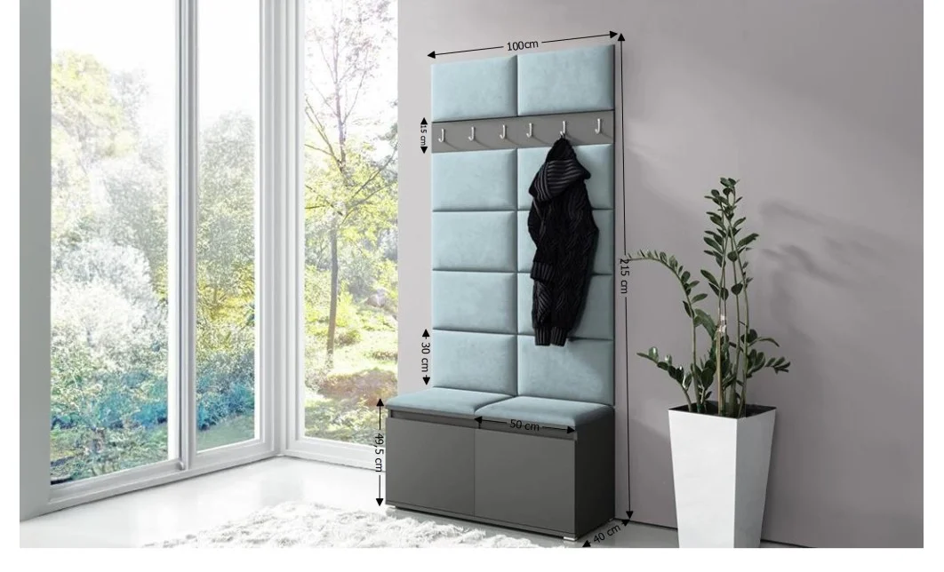 Cuier Hol Max 1, Grafit/Albastru - Trinity 22 1