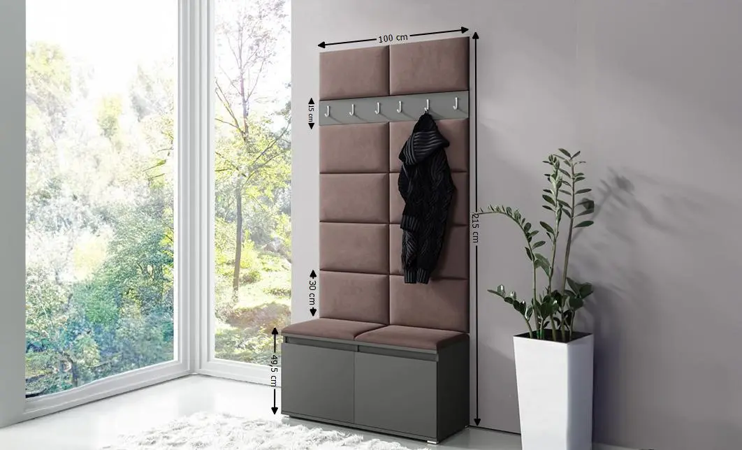 Cuier Hol Max 1, Grafit/Maro - Trinity 6 1