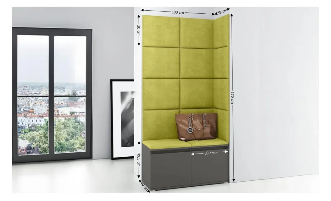 Cuier Hol Max 2, Grafit/ Verde - Trinity 12 1