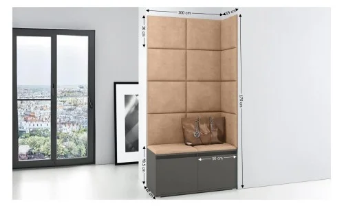 Cuier Hol Max 2, Grafit/ Bej - Trinity 4