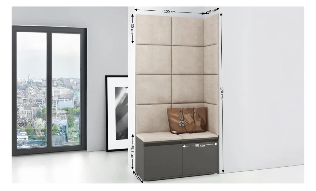 Cuier Hol Max 2, Grafit/ Bej - Trinity 2 1