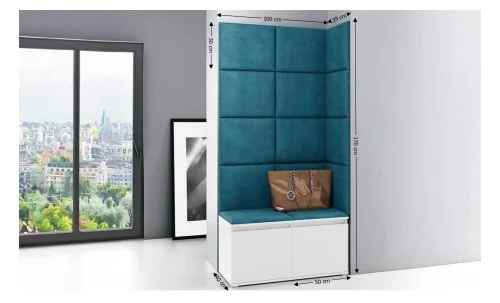 Cuier Hol Max 2, Alb/Albastru - Trinity 13