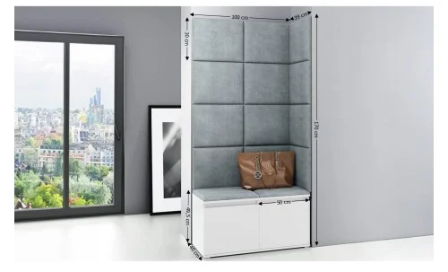 Cuier Hol Max 2, Alb/Gri - Trinity 14