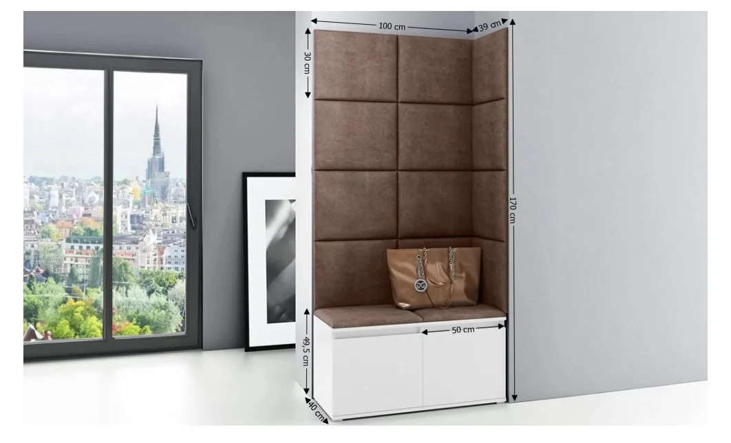 Cuier Hol Max 2, Alb/Maro - Trinity 7 1