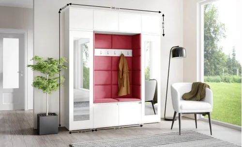 Cuier Hol Max 32, Alb/Rosu - Trinity 9